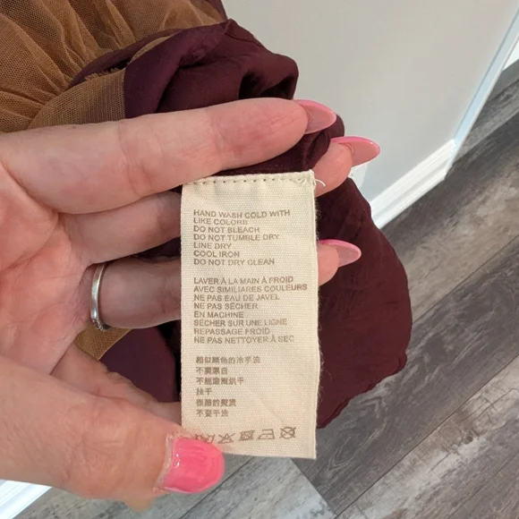 Anthropologie Let Me Be Ruffled Tule Maxi Tiered A-Line Skirt Sz. M - Picture 8 of 12